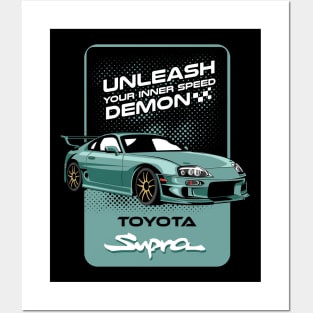 Supra JZA80 MK4 Car Posters and Art